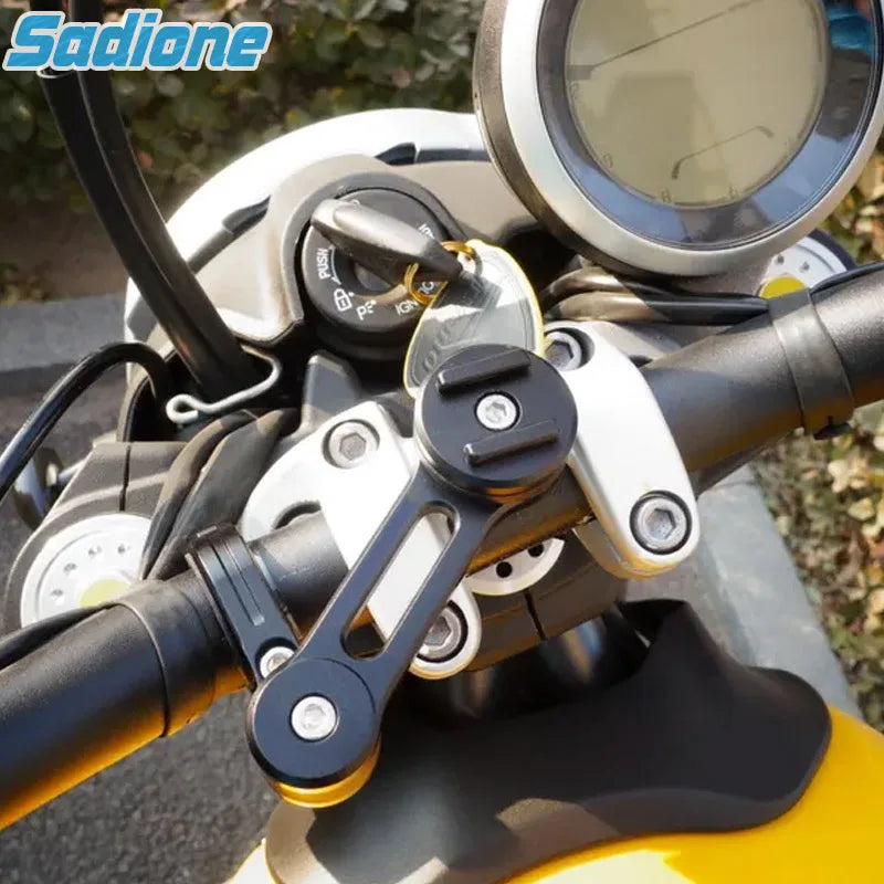 Phone Holder Stem Triple Tree Fork Mount Clamp Mobile Phone Stand Motorcycle Mirror Navigation Phone Support Handlebar Bracket