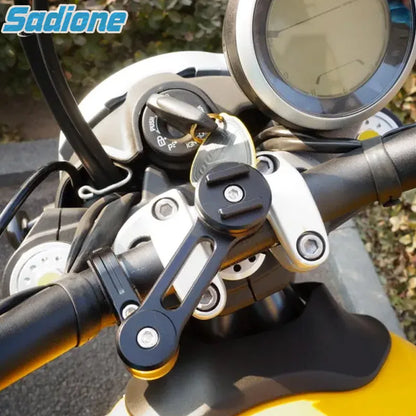 Phone Holder Stem Triple Tree Fork Mount Clamp Mobile Phone Stand Motorcycle Mirror Navigation Phone Support Handlebar Bracket