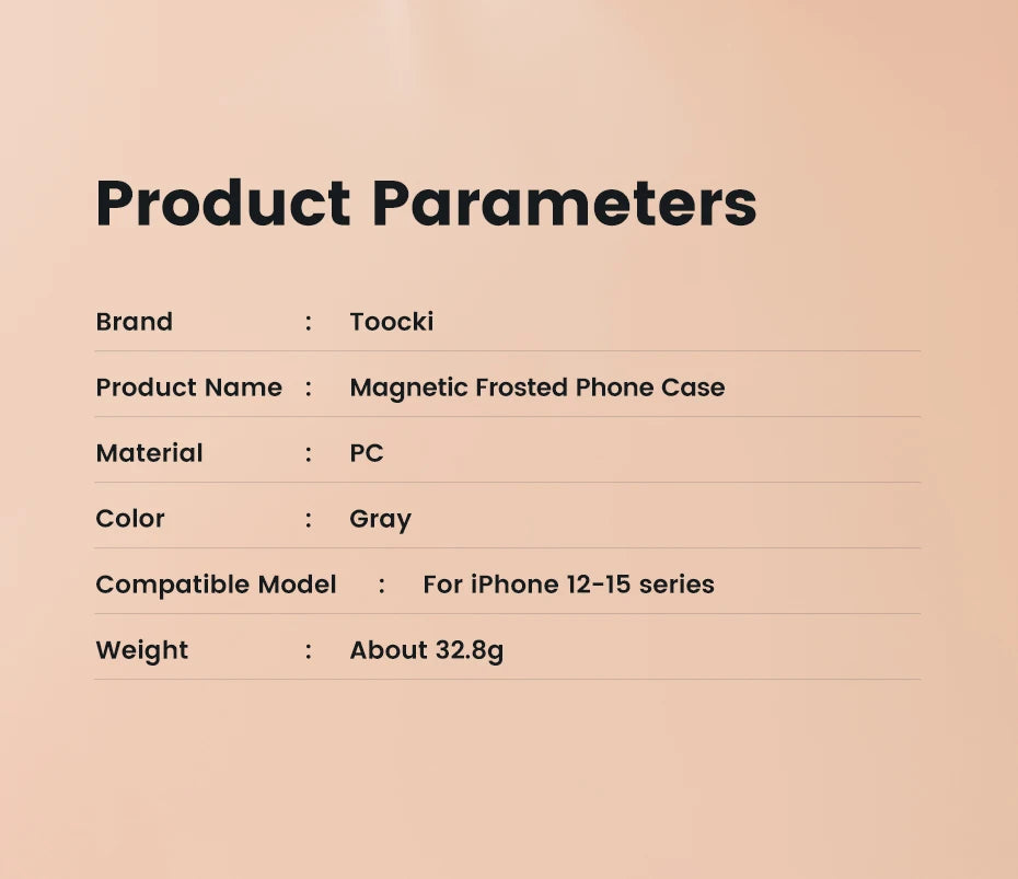 Toocki Magnetic Phone Case For iPhone 15 14 Pro Plus Wireless Charging Cover For iPhone 13 12 Pro Max Shockproof Protective Case