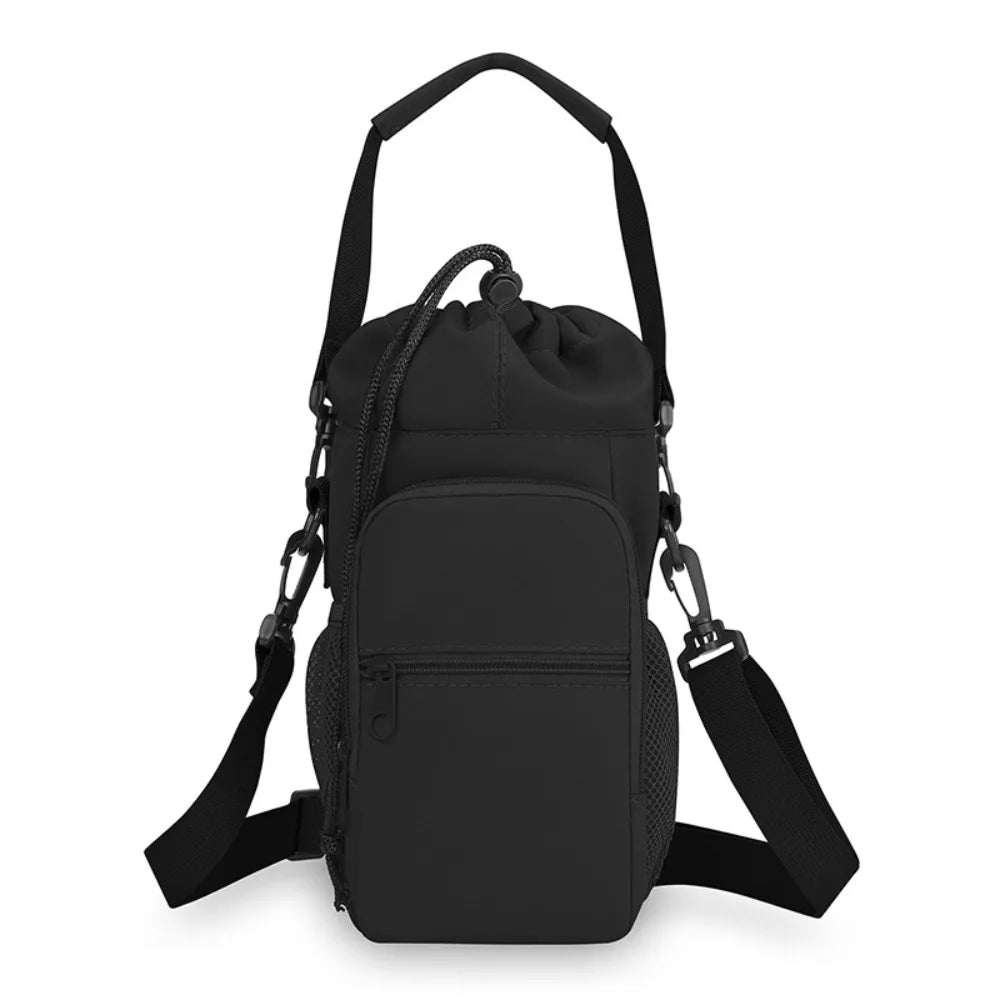 Universal Portable Water Bottle Bag Waterproof with Phone Pocket Insulated Cup Protective Cover Adjustable Strap Creative