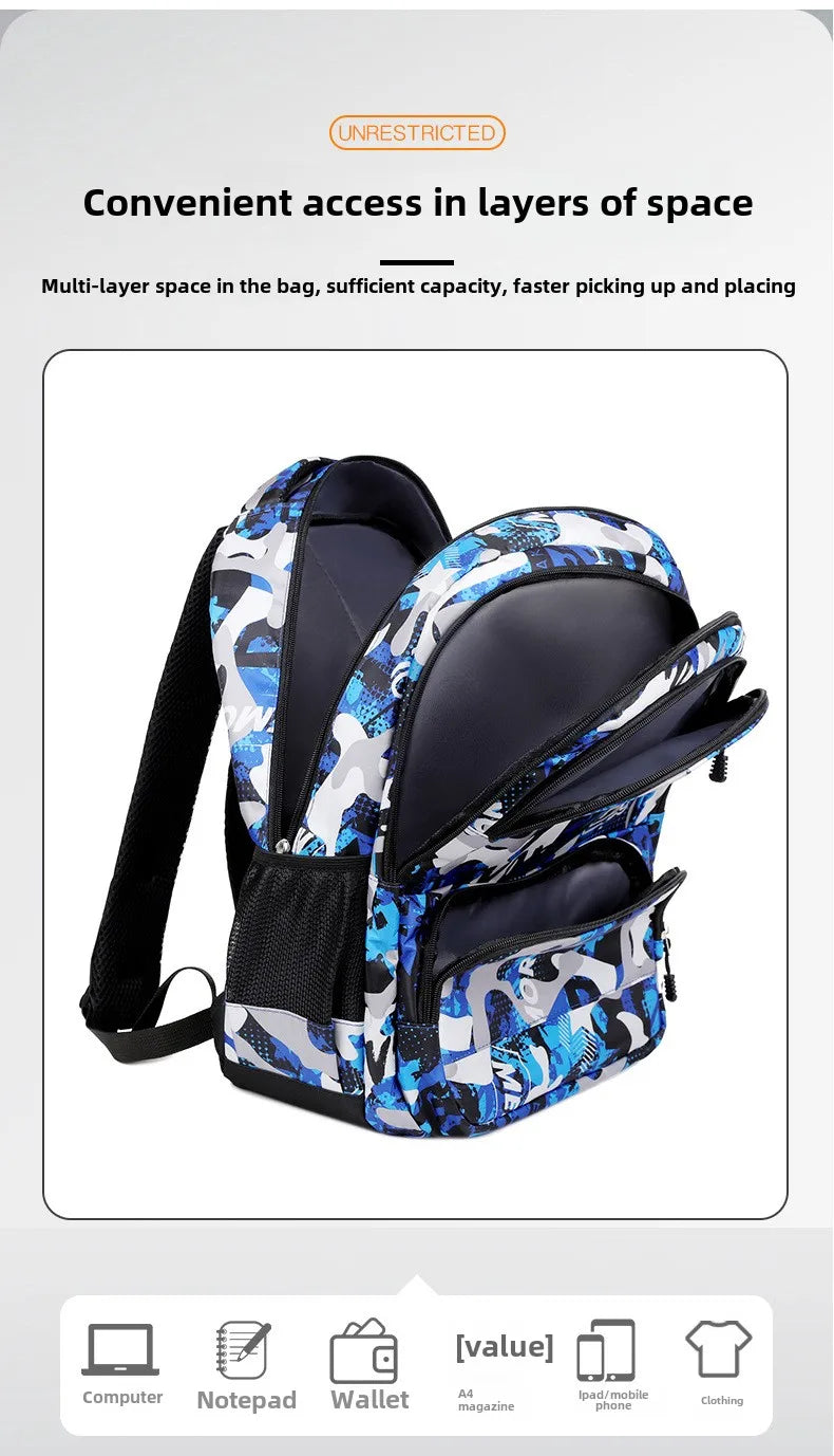 Camouflage printed school backpacks for teenage boys and girls Men's large capacity backpack computer bag student schoo bags