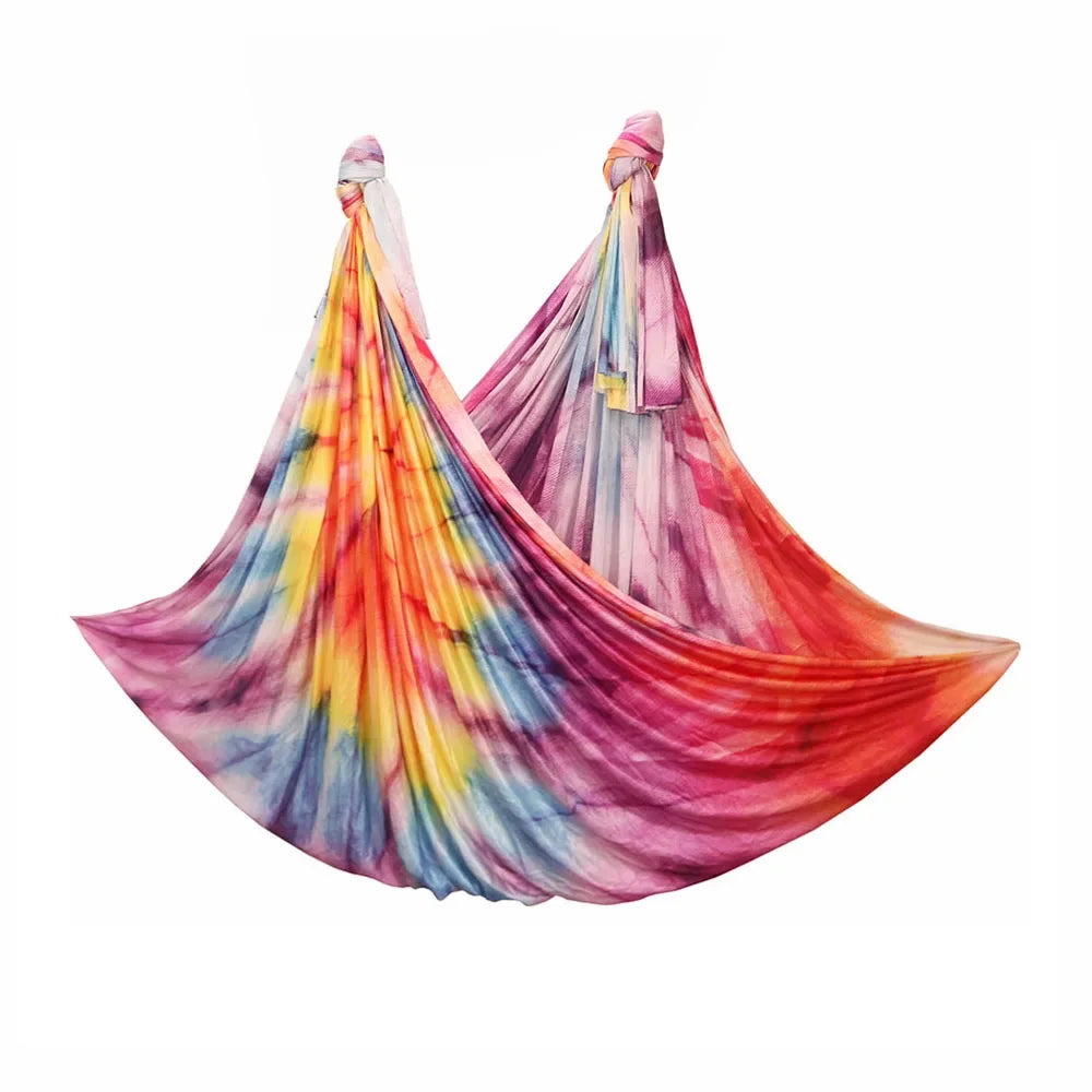 2024 New Aerial Yoga hammock Fabric Flying Pilates Yoga Swing Silk Aerial Anti-Gravity Traction Device Fitness Yoga Home Gym
