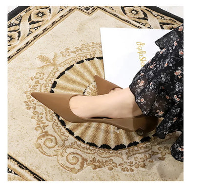 BIGTREE Shoes Women 4.5 Cm Heels Pointed Toe Woman Pumps Fashion Kitten Heels Large Size 34-43 Sexy Mid Heeled Female Shoes 2026