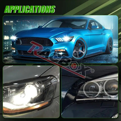 H4 H7 Bi LED Projector Lens 2.5 Inch LED Lights for H4 H7 9005 HB3 9006 HB4 Car Headlight Bulb Hi/Low Beam Retrofit Car Styling