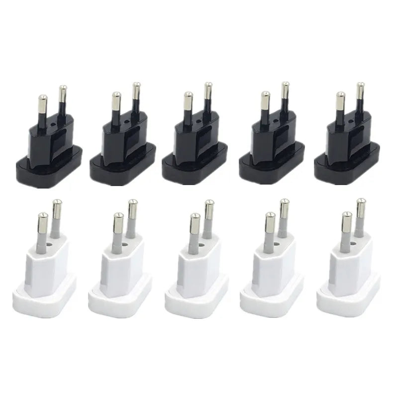 4.8mm US To EU Adapter Travel Converter Adapter American us to eu Plug Euro Plug electrical Adapter AC Electrical Socket Outlet