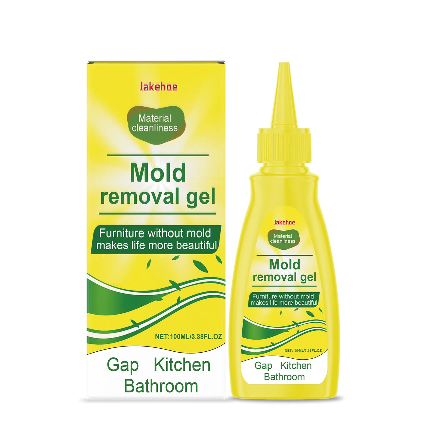 JAKEHOE Kitchen Cleaning Gel Quickly Dissolving Mildew Stains Eliminate Odors No Residue Household Mold Remover Gel for Bathroom