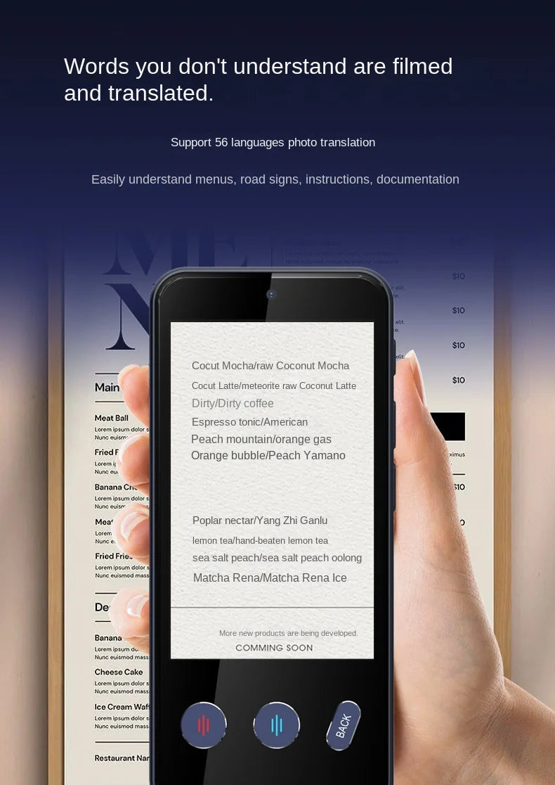 Smart Translator Z9 Global Languages Voice Intelligent Online Translation Machine Speech Translate Device Support 4G SIM Card