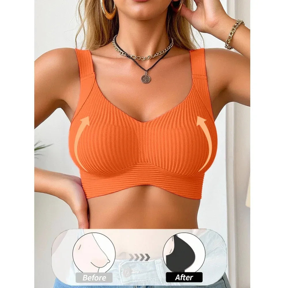 Bras for Women Full Cup Seamless Push up Female Underwear Adjustable Stretch Shoulder Straps Skin Friendly Bralette
