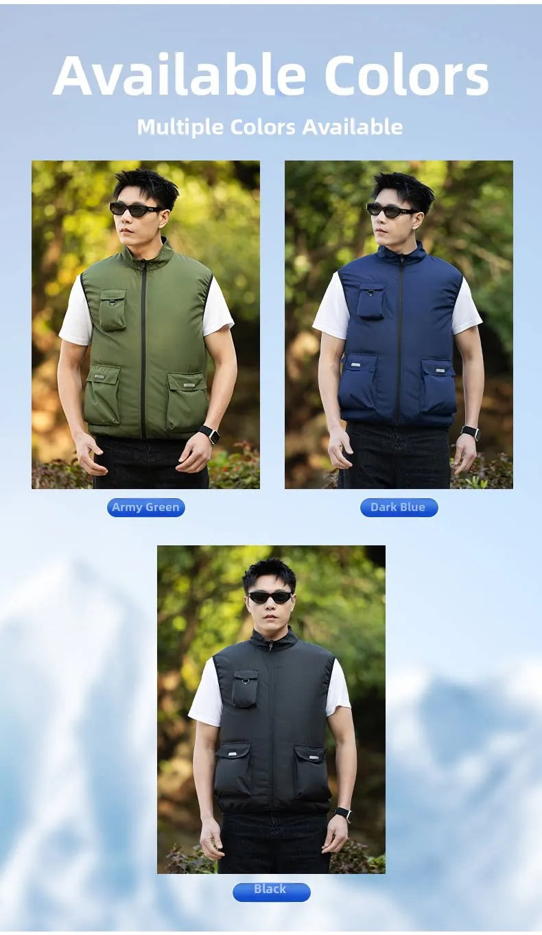 2026 New Cooling Vest Air Conditioner Clothes 3 Gears Wearable Cooling Fan Vest Breathable Sleeveless Workwear For Summer Outdoo
