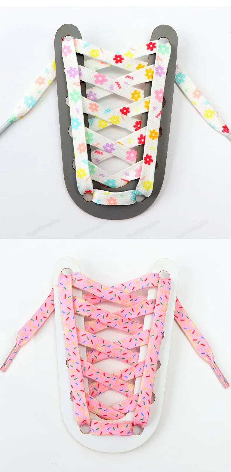 1Pair Print Shoelaces for Sneakers Quality Fabric Flat Shoe laces Fashion Girl Laces for Shoes width 0.8cm 120/140/160CM