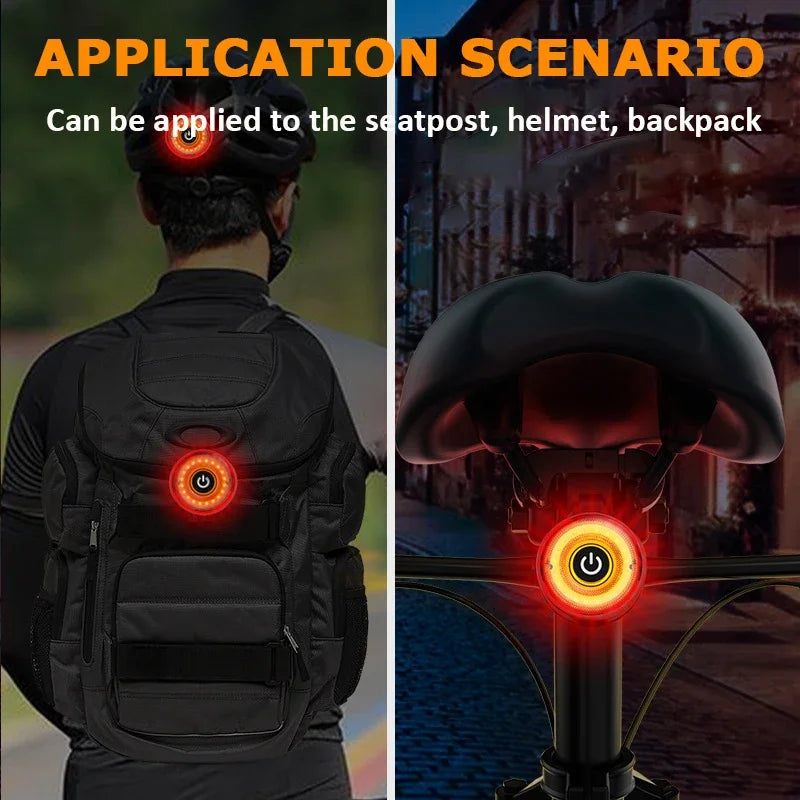 BUCKLOS Bike Rear Light Aluminum Alloy Basic/Sensing Bicycle Taillight Type-C Rechargeable MTB Road Cycling Lamp IPX5 Waterproof