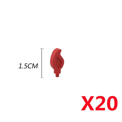 MOC Medieval Campfire Building Block Flame Wave Candle Transparent Wine Bottle Educational Toy Compatible Accessories Brick K054