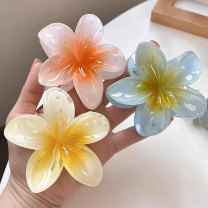 New Flower Shape Hair Claw Clips for Women Girls Barrette Crab Claw Clip Ponytail Hairpins Bath Beach Headwear Hair Accessories