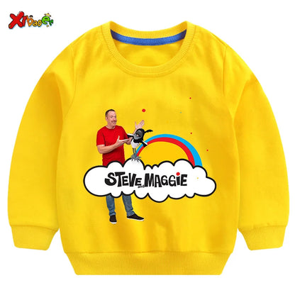 Kids Sweatshirts Steve Maggie Ouctifs Boys Hoodies Sweatshirt Clothing Boy Girl Casual T Shirt Children Pullover Clothes Fashion
