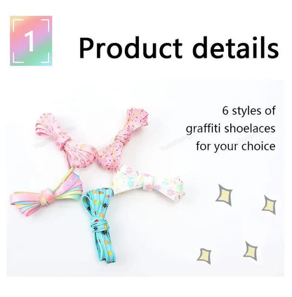 1Pair Print Shoelaces for Sneakers Quality Fabric Flat Shoe laces Fashion Girl Laces for Shoes width 0.8cm 120/140/160CM