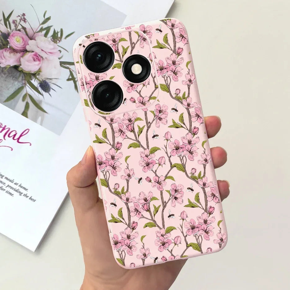 For Tecno Spark 20 Case Spark 20C BG7n Prety Girls Butterfly Painted Phone Case For Tecno Spark 20 Pro Spark20 C Soft TPU Fundas