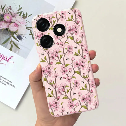 For Tecno Spark 20 Case Spark 20C BG7n Prety Girls Butterfly Painted Phone Case For Tecno Spark 20 Pro Spark20 C Soft TPU Fundas