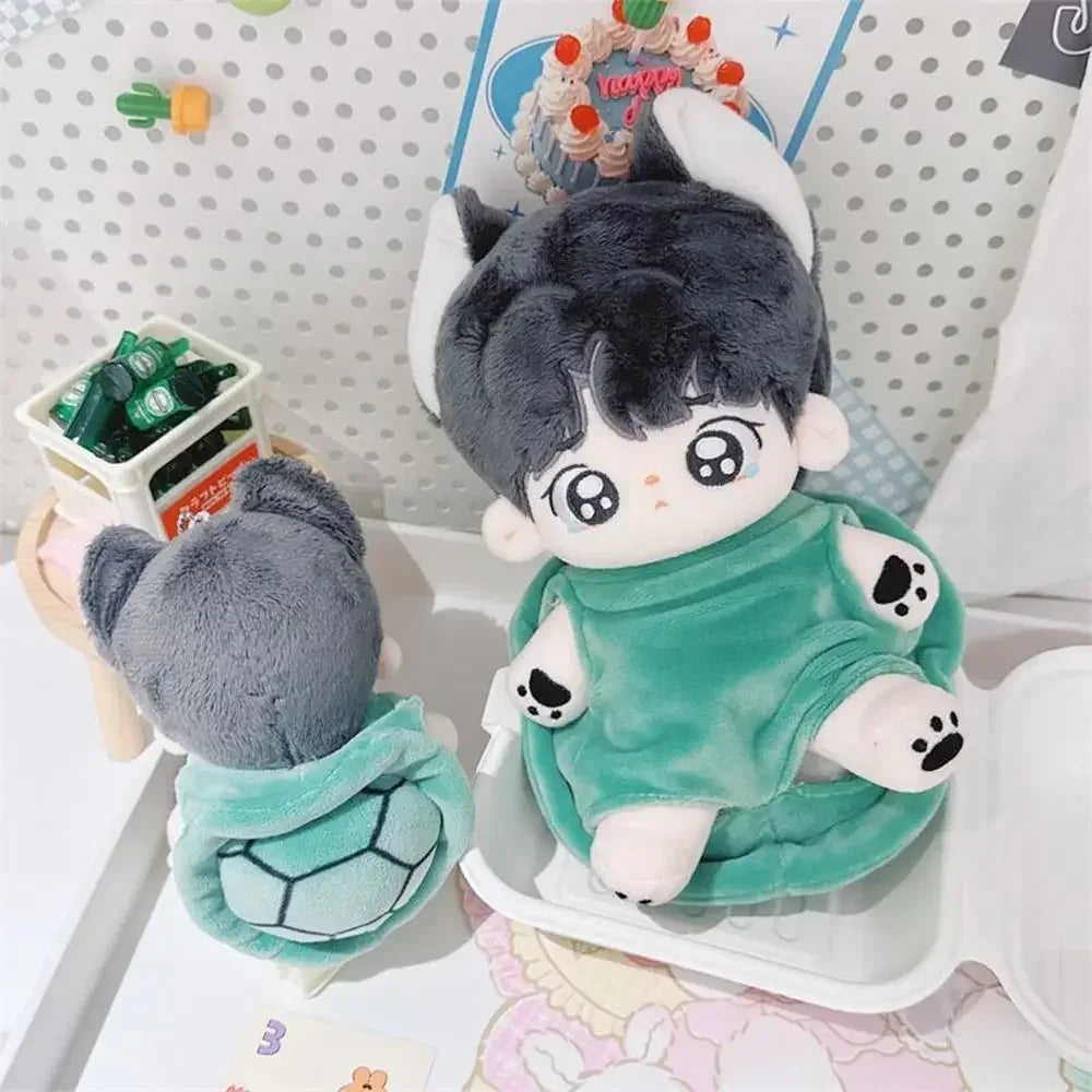 10cm Cotton Doll Clothes Prince Set Autumn Winter Style Starfish Body Wearable Plush Doll Change Retro Skirt Overalls Set