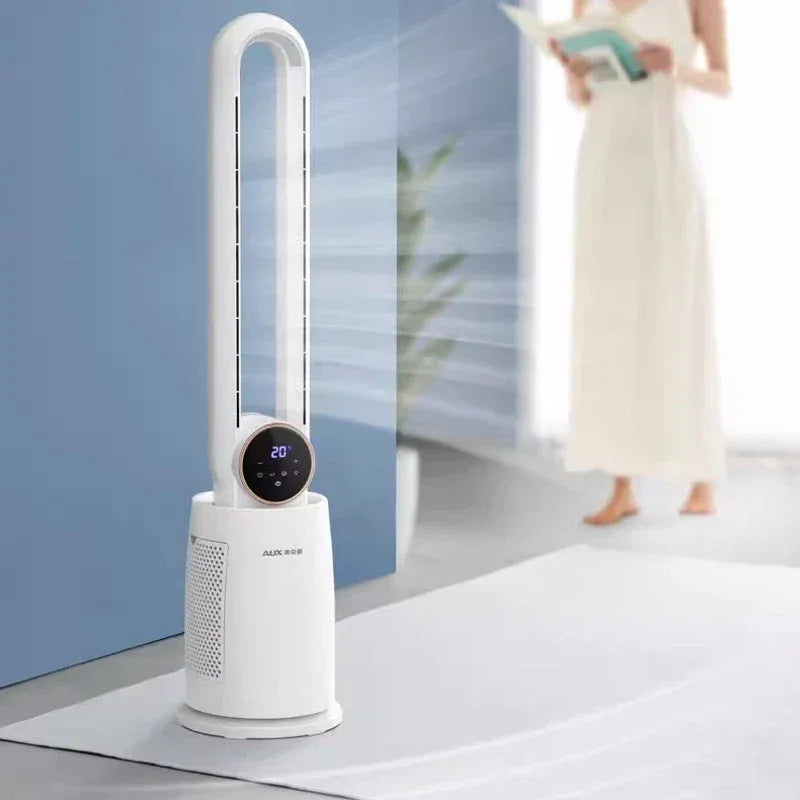 Bladeless Tower Fan with Remote Control 120° Oscillating Air Purifier for Baby Room/Dorm Quiet Floor Fan with Sterilization