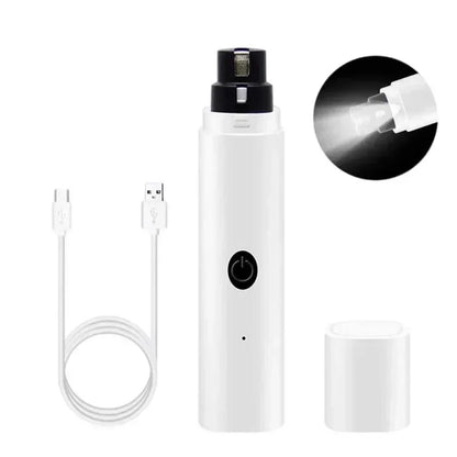 Electric Dog Nail Clippers for Dog Nail Grinders Rechargeable USB Charging LED Light Pet Cat Paws Nail Grooming Supplies