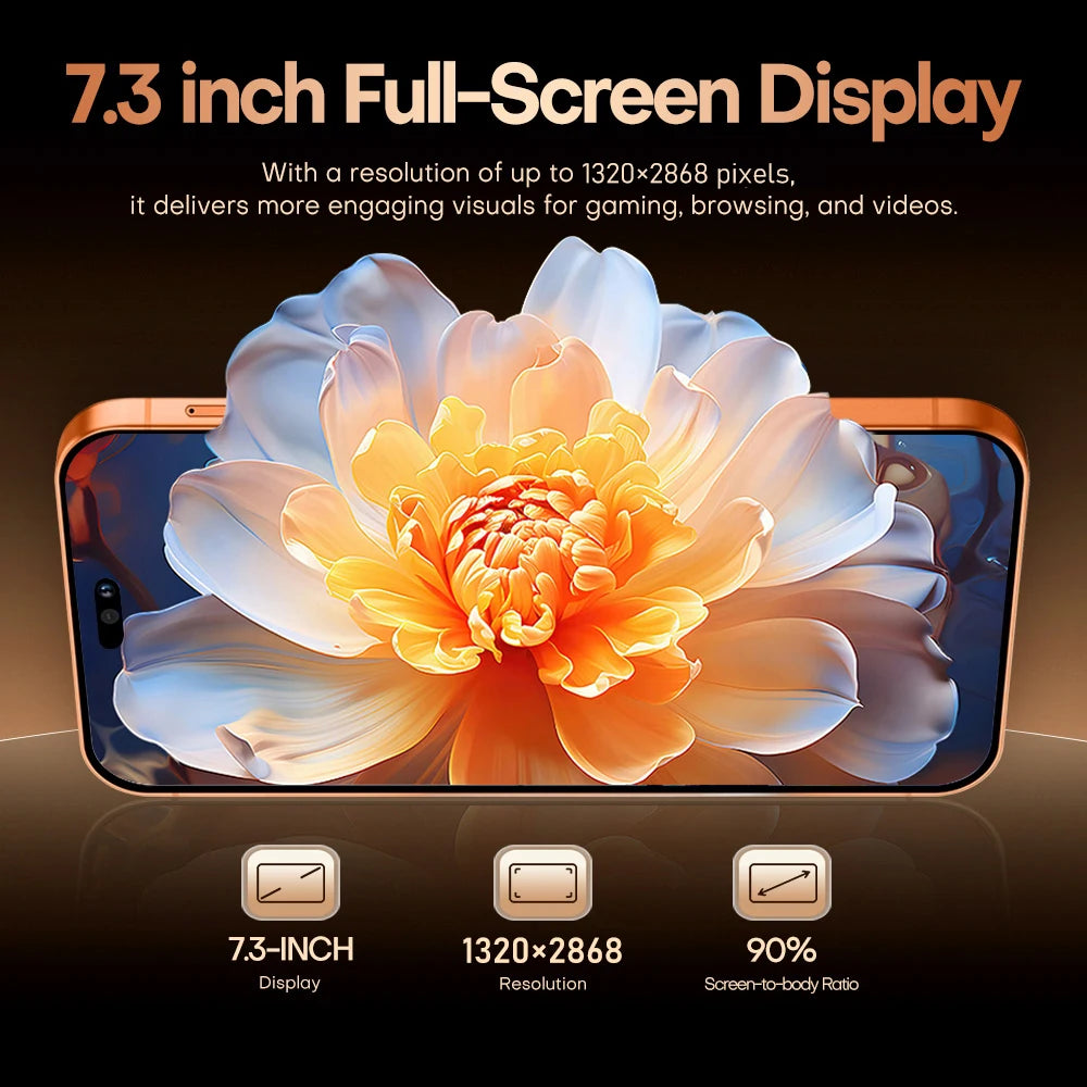 High-definition mobile phone film is used for i17 Pro Max 7.3inch Mobile accessories Shatter-resistant Smart 8000mAh Original