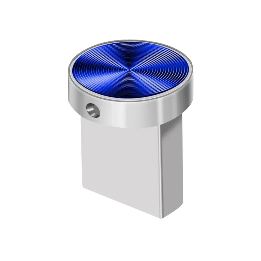 Mini Metal USB Flash Drive 128GB High Speed Memory Stick 64GB Blue Waterproof Pen Drive 32GB Circular Button USB Stick 16GB 8GB