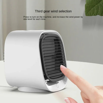 New Desktop Water Cooling Fan Mini Refrigeration Air Conditioner USB Air Cooler Convenient Mobile Humidification High Wind Spray