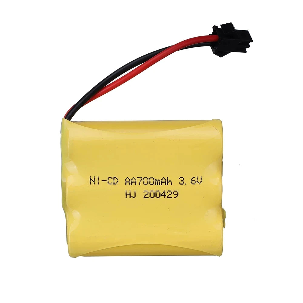 700mah 2.4V/3.6V/4.8V/6V/7.2V/8.4V Ni-CD AA Rechargeable Battery Pack For Remote Control Toys Electric Car Boat Parts SM-2P Plug