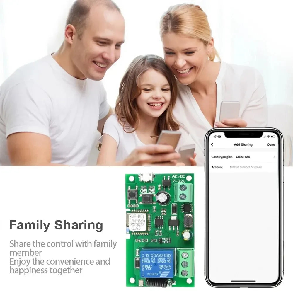 Ewelink WIFI Garage Door Opener Controller Smart Switch On Off Relay Module Gate Open Voice Control Alexa Google Home