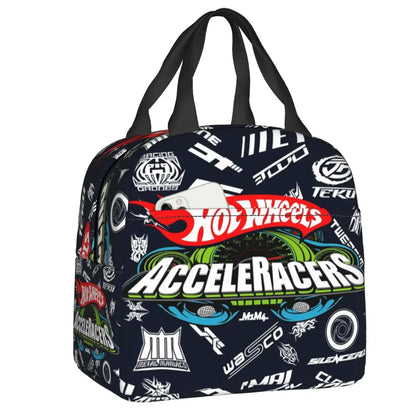 Custom Hot Wheels For Fans Thermal Insulated Lunch Bag Cartoon Sport Car Portable Lunch Container Travel Multifunction Food Box