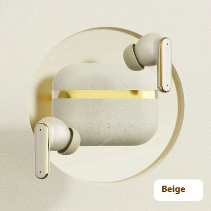 In-Ear Premium Leatherette Earphones Wireless True Headphones Bluetooth Ultra-Long Battery Life Noise Cancellation Technology