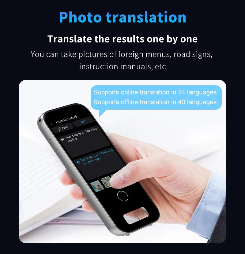 Scan Translation Machine Support 148 Language Translator Device AI Translator With ChatGPT Translator offlin Translation Tourism