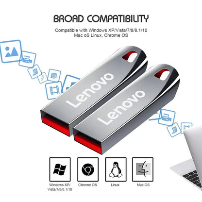 Lenovo 2TB High Speed 3.2 USB Flash Drive 1TB Pen Drive 512GB Usb Stick Pendrive 128GB Flash Disk For IPhone SmartPhone