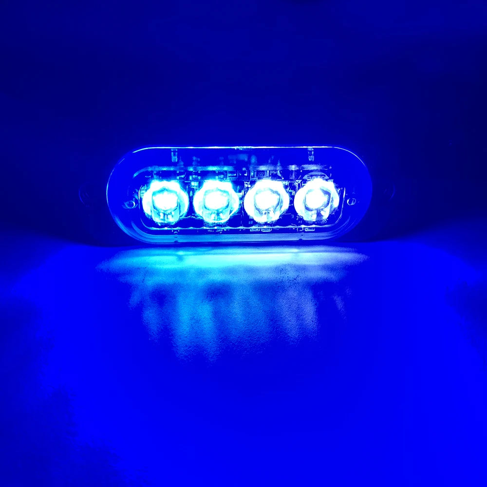 Car Grill Signal light FLASHING Warning Light trailer led lights 4 LED emergency lamp police strobe light TRUCK motorcycle SUV