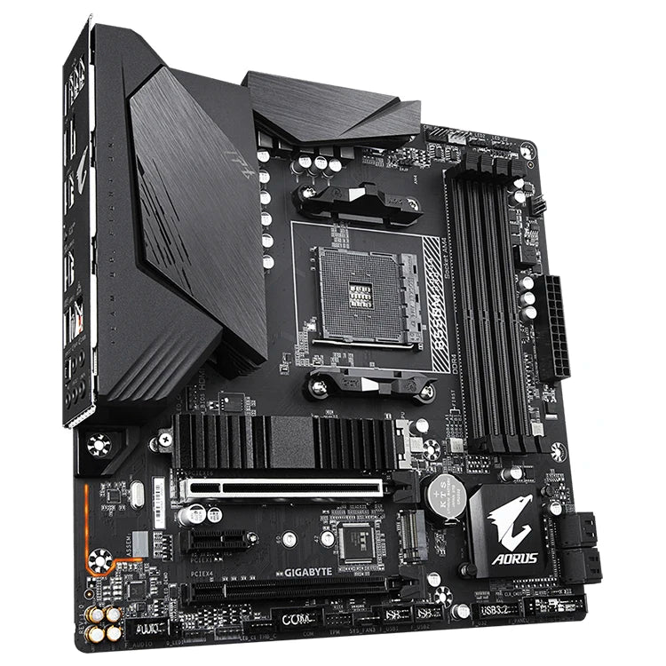 Used GIGABYTE B550M AORUS PRO M-ATX Gaming Motherboard with AMD AM4 Ryzen 5 7 9 3700X 3900X 3900XT Processors