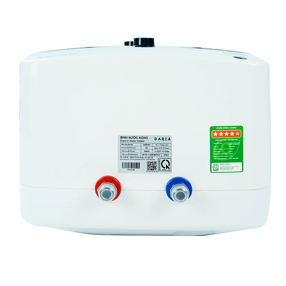 Customized Daria 30 Liters Storage Electric Water Heater Plastic Housing Household & Hotel Use High Quality From SONHA Viet Nam