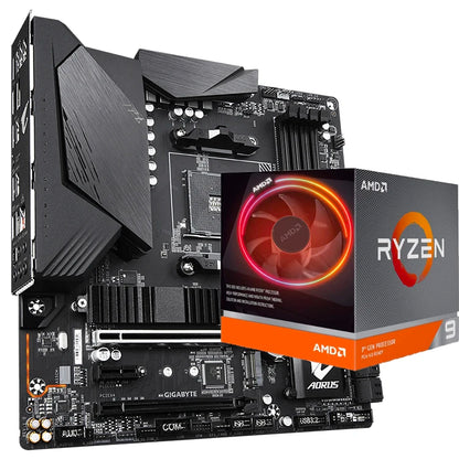 Used GIGABYTE B550M AORUS PRO M-ATX Gaming Motherboard with AMD AM4 Ryzen 5 7 9 3700X 3900X 3900XT Processors