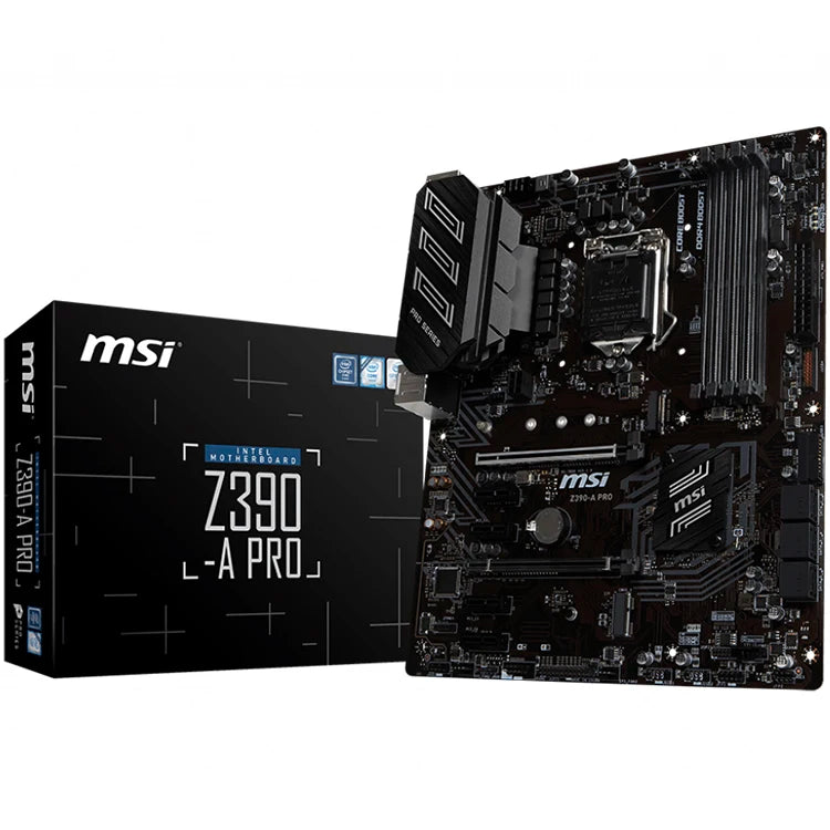MSI Z390-A PRO Used Gaming Motherboard with Intel LGA 1151 Socket Z390 Chipset Supports Intel Core 9th/ 8th Gen Processors