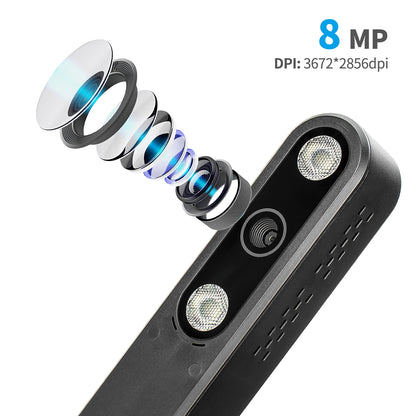 NETUM Book Scanner T101 Autofocus Document Scanner Max A4 A3 Size with Smart OCR Led Table Desk Lamp for Family Home Office