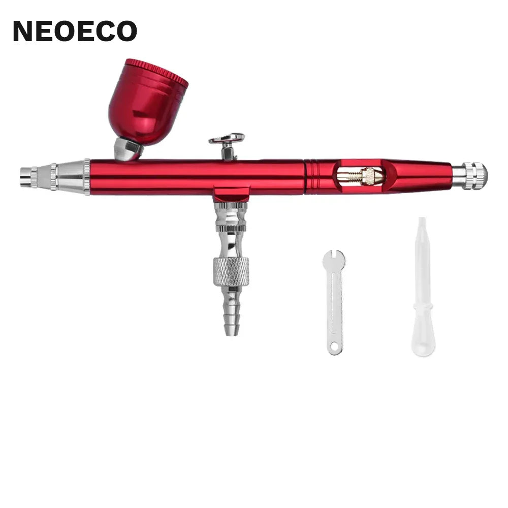 Airbrush Tool Dual Action Gravity Feed 0.3mm Nozzle Spray Gun Cake Decorating Brushes For Makeup Nail Manicure Tatoo Paint Straw