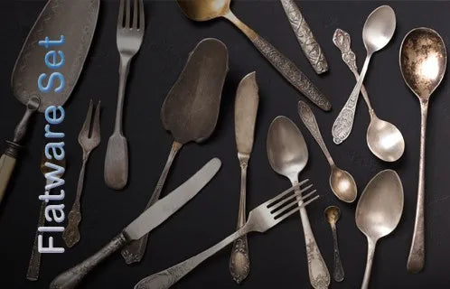 Hot Selling 304 Stainless Steel 5 Pcs Gold Flatware Sets with MOP or Resin Designer Handle Luxury Wedding Party Cutlery Set
