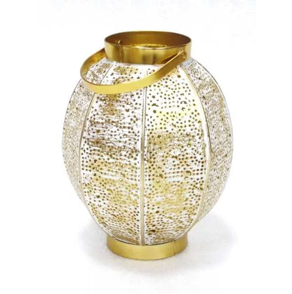 HOME DECORATION ANTIQUE 2019 NEW FILIGREE ROUND GOLD HURRICANE LANTERN