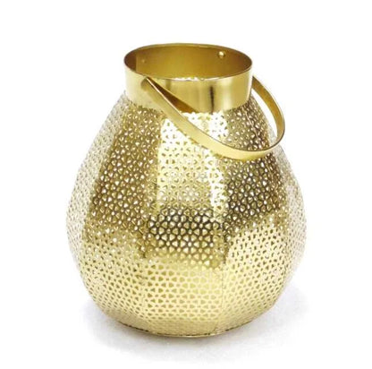 HOME DECORATION ANTIQUE NEW FILIGREE ROUND GOLD HURRICANE LANTERN