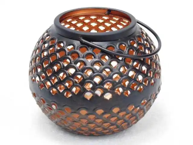 Latest HOME DECORATION ANTIQUE  FILIGREE ROUND GOLD HURRICANE LANTERN