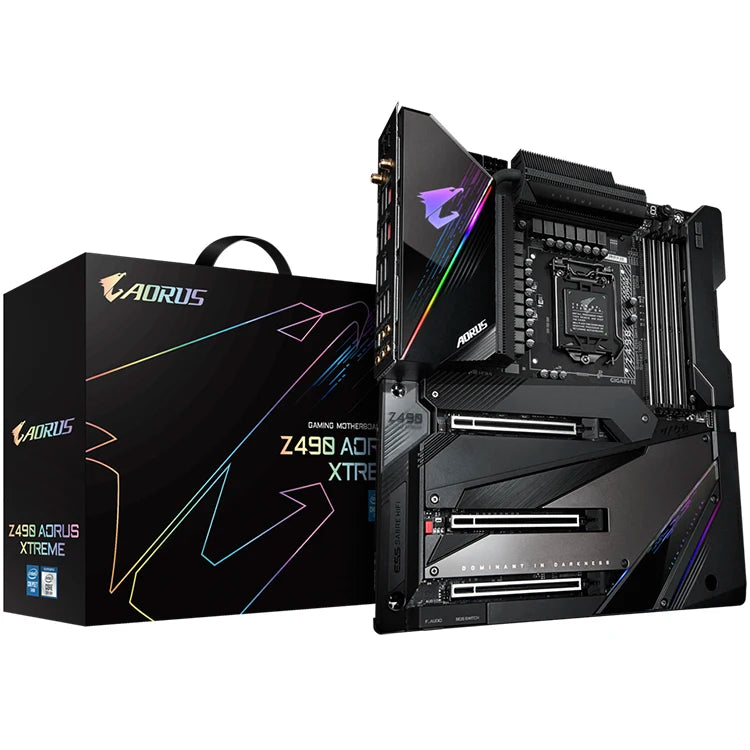 Used GIGABYTE Z490 AORUS XTREME with Intel Z490 Chipset LGA 1200 E-ATX Gaming Motherboard Support 10th Gen Intel Core Processor