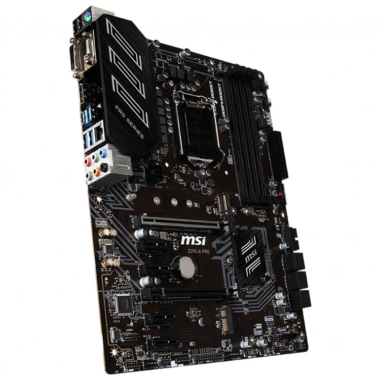 MSI Z390-A PRO Used Gaming Motherboard with Intel LGA 1151 Socket Z390 Chipset Supports Intel Core 9th/ 8th Gen Processors