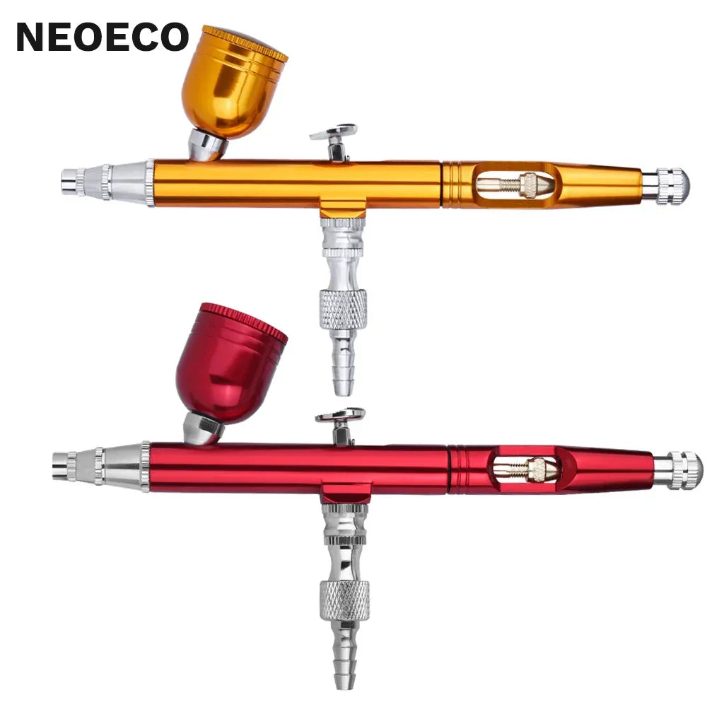 Airbrush Tool Dual Action Gravity Feed 0.3mm Nozzle Spray Gun Cake Decorating Brushes For Makeup Nail Manicure Tatoo Paint Straw