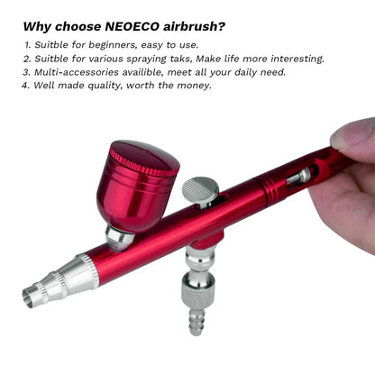Airbrush Tool Dual Action Gravity Feed 0.3mm Nozzle Spray Gun Cake Decorating Brushes For Makeup Nail Manicure Tatoo Paint Straw