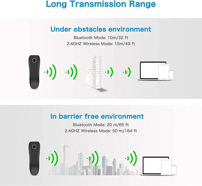 NETUM C750 Barcode Scanner Wireless Bluetooth Pocket USB 1D 2D for Inventory Barcode Reader for Tablet IOS Android-Fast Shipping