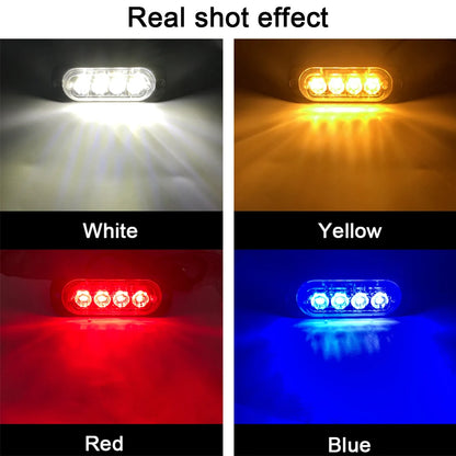 Car Grill Signal light FLASHING Warning Light trailer led lights 4 LED emergency lamp police strobe light TRUCK motorcycle SUV